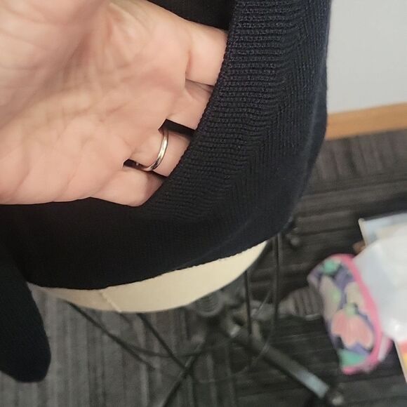 Kenneth Cole Men's Black Quarter Zip Sweater. Merino Wool Blend XL - Picture 2 of 5